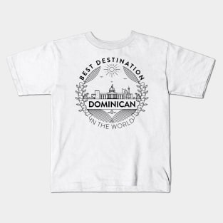 Dominican Minimal Badge Design Kids T-Shirt